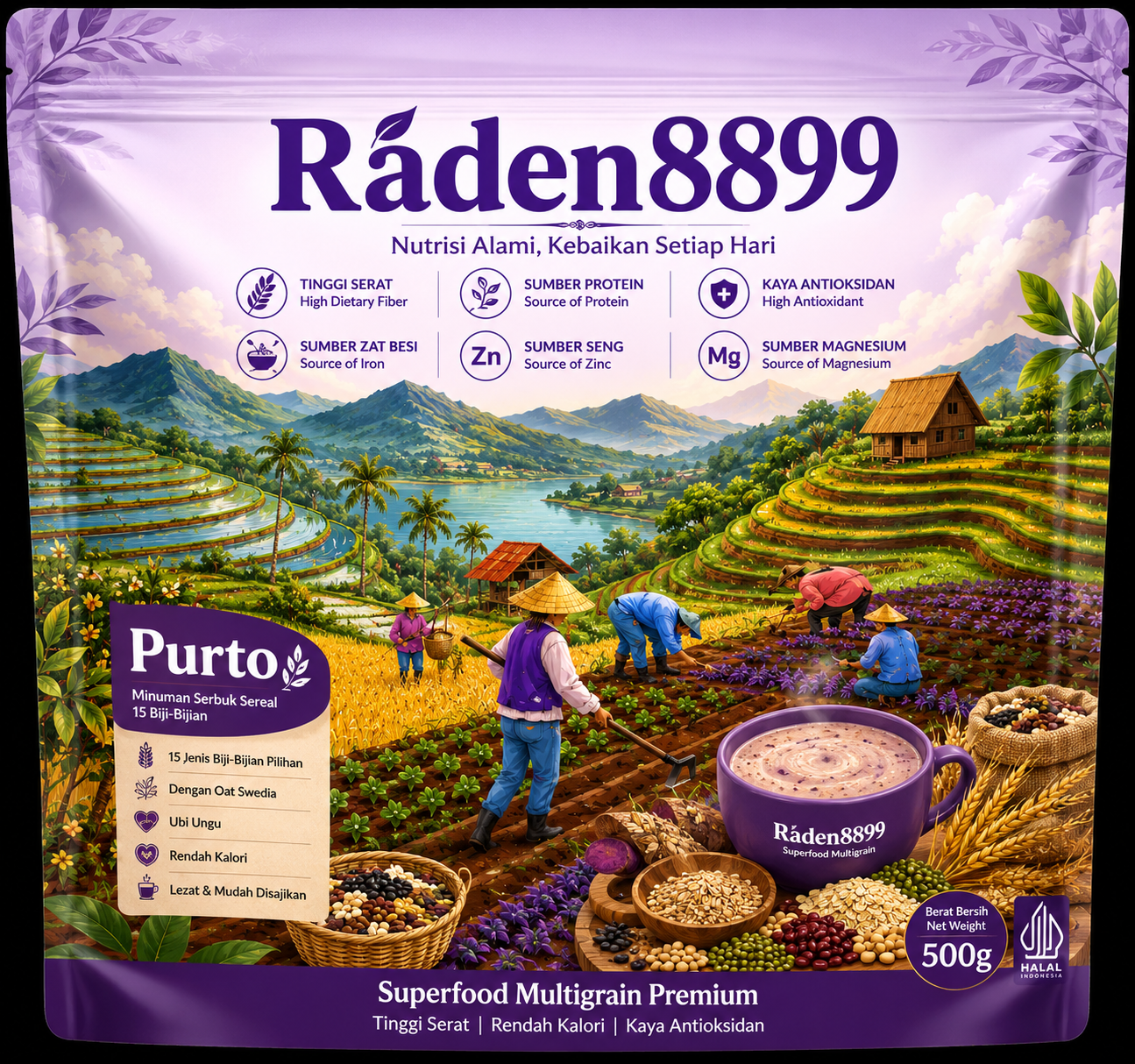 RADEN88899 Superfood Multigrain Premium 15 Jenis Biji-Bijian